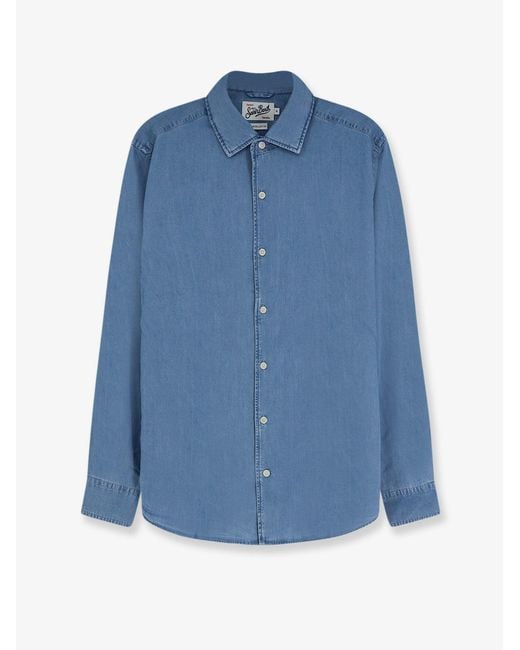 Mc2 Saint Barth Blue Raphael Light Denim Shirt for men