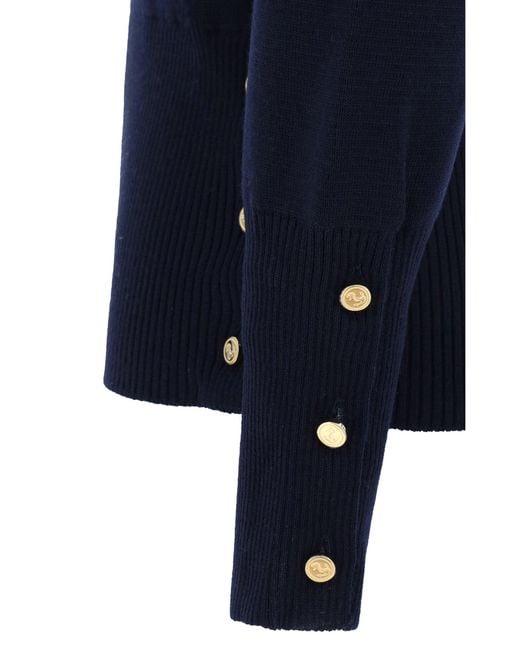 Thom Browne Blue Virgin Wool Sweater