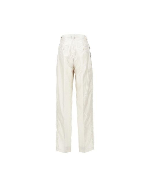 Phoebe Philo White Technical Twill Chino Pants