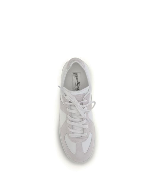 Margiela White Leather Sneakers for men