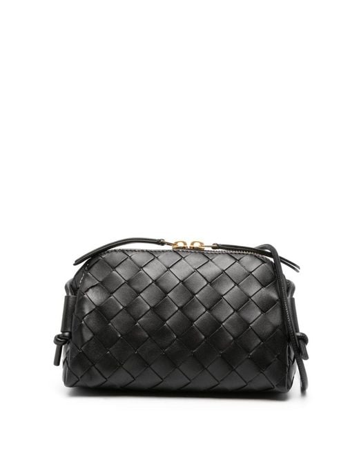 Bottega Veneta Black "Intrecciato Concert" Clutch