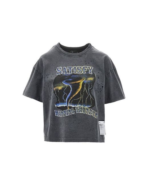 Satisfy Gray Printed Mothtech T-Shirt