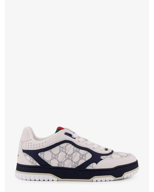 Men's White Re-Web Leather Trainers