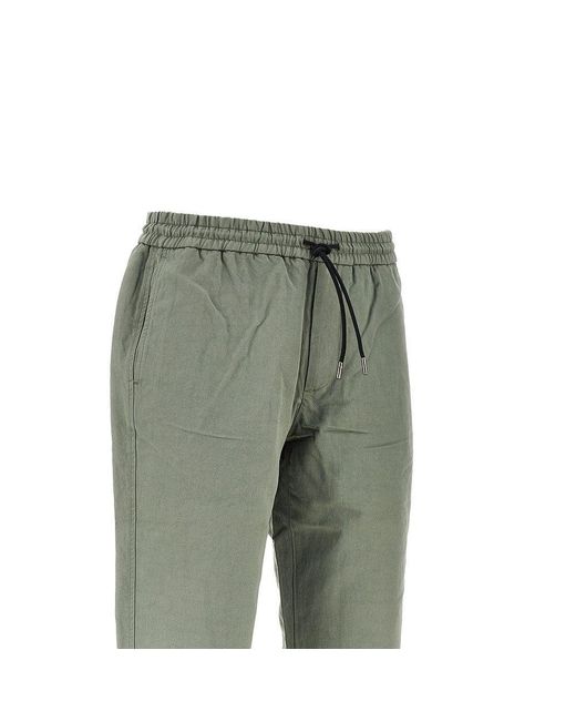 Sease Green 'Summer Mindset' Twill Pants for men