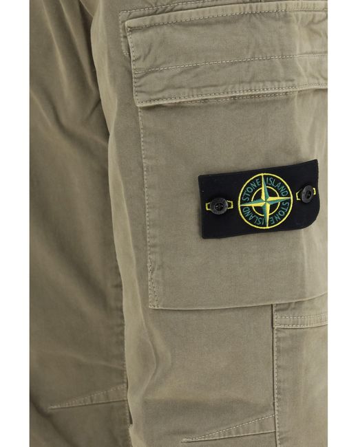 Stone Island Gray Cargo Pants Military for men