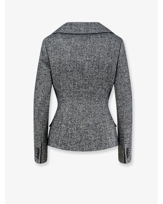 Dior Black Dior Bouclette Chevron Blazer