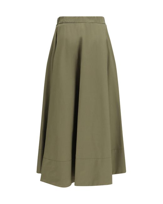 Cruna Green Long Full Skirt