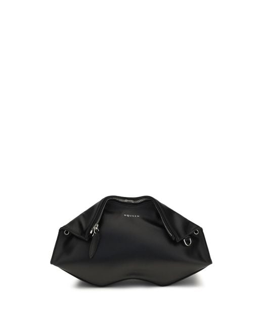 McQueen Black Manta Clutch