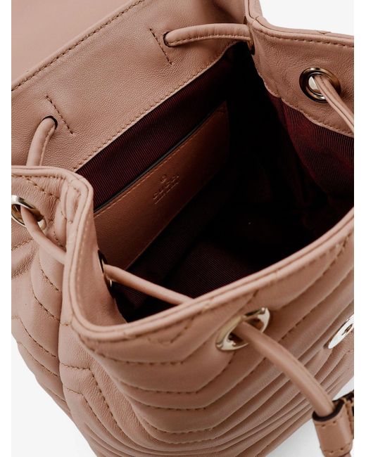 Gucci Natural "Gg Marmont" Small Backpack
