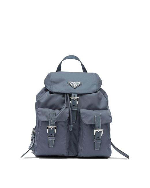 Prada Blue Recycled Polyamide Backpack