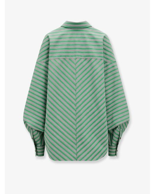 Loewe Green Striped Cotton Shirt