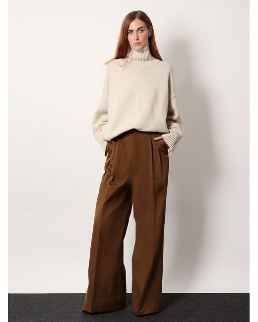 Soeur White William Merino Wool Turtleneck Sweater