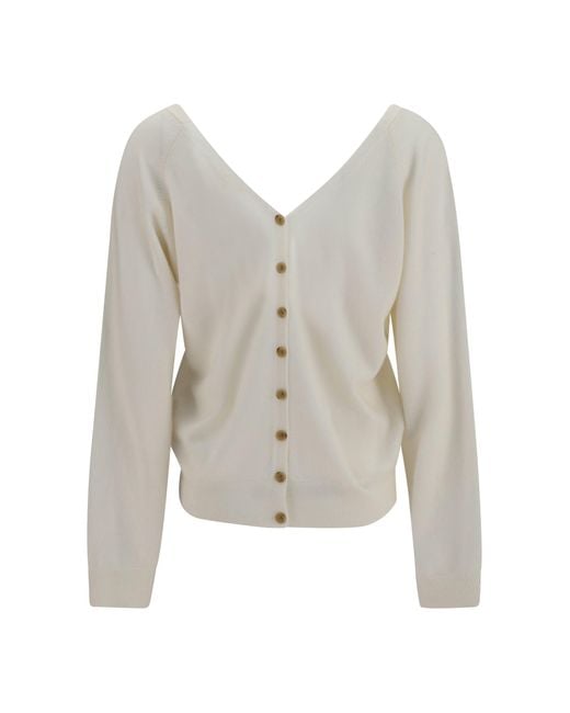 Lisa Yang White Jiani Cashmere Cardigan