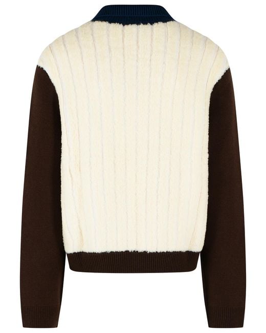 Casablanca Black Café Culture Wool Fleece Jacket for men