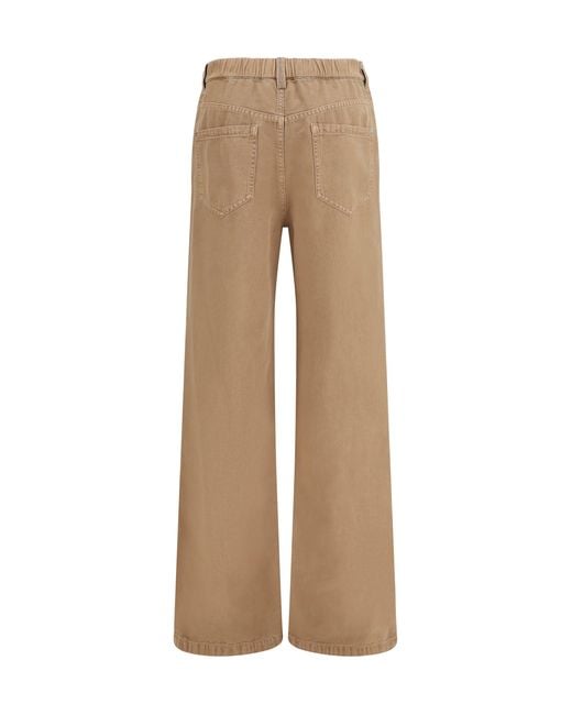 Brunello Cucinelli Natural Wide-Leg Jeans