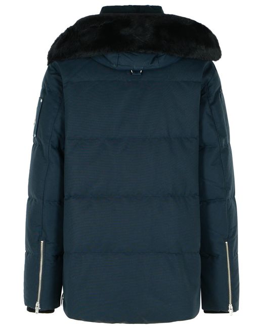 Moose Knuckles Blue Original 3Q Cotton Blend Down Jacket for men