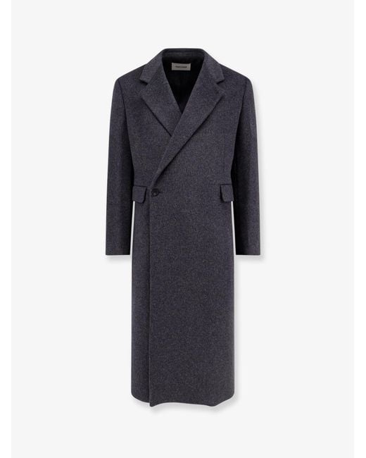 TONYWACK Blue Tailored Wool And Cashmere Coat for men