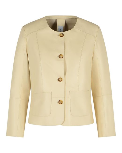 Bully Natural Ivory Leather Jacket