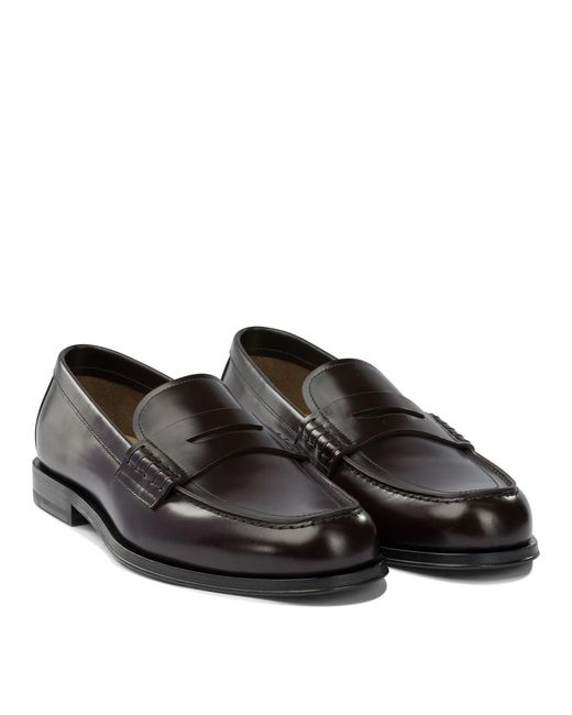 Henderson Black Glossy Leather Loafers Loafers & Slippers for men