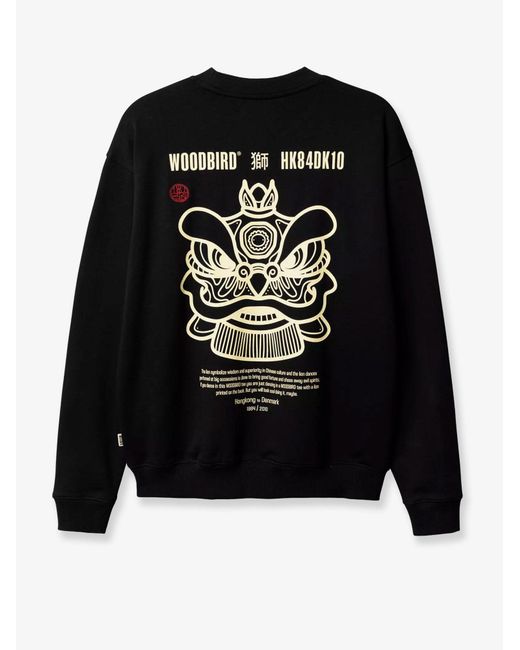 Woodbird Black Wbcane Lion Cotton Jersey for men