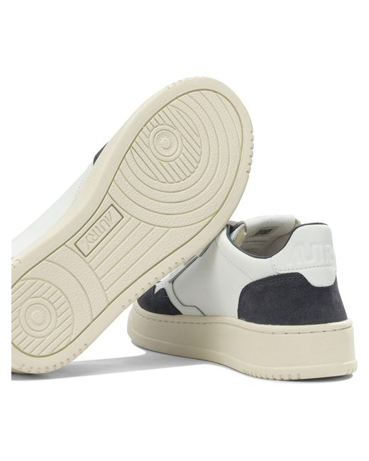 Autry White "Medalist Low" Low Top Sneakers for men