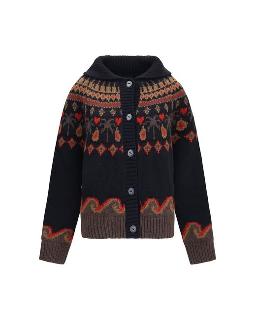 Alanui Black Sweet Winter Cardigan/Multi
