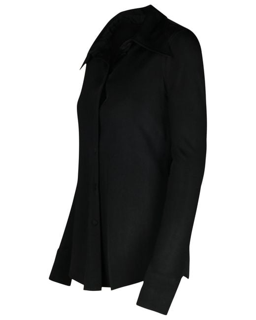 Jil Sander Black Viscose Shirt
