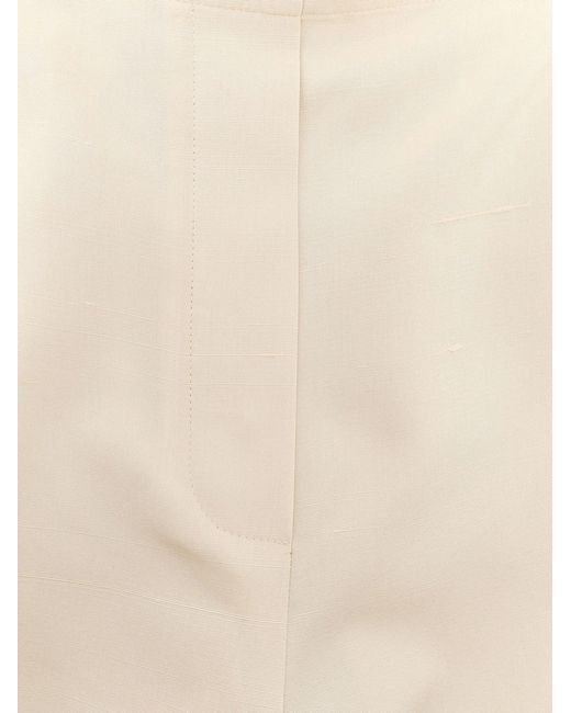 The Row Natural Beta Silk Trousers