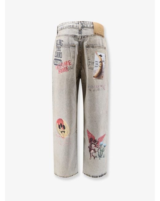 Barrow Gray Cotton Jeans for men
