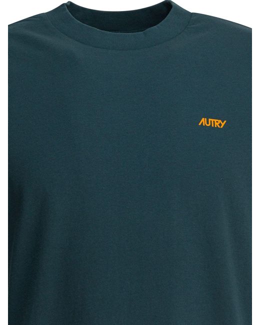 Autry Green Cotton T-Shirt With Logo T-Shirts for men