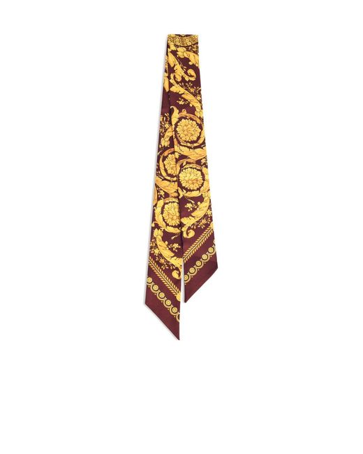 Versace White 'Baroque' Silk Lavallière