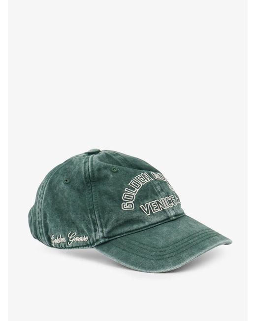 Golden Goose Deluxe Brand Green Deluxe Brand Cotton Hat for men
