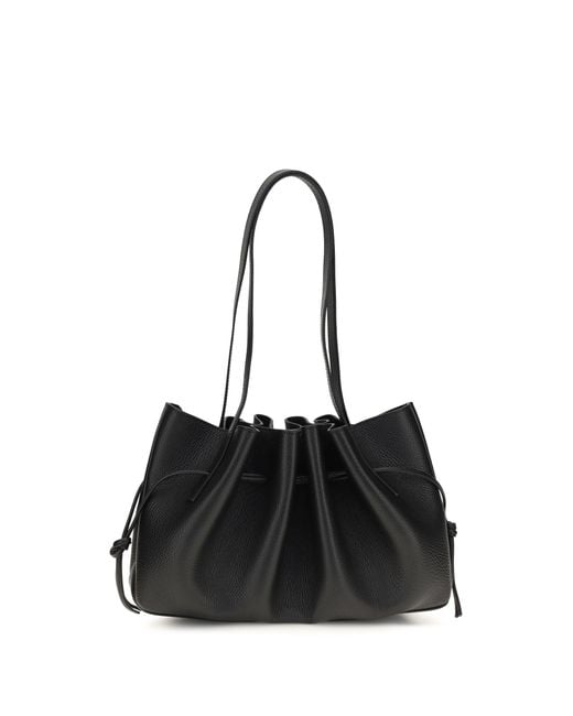 Yuzefi Black Scallop Shoulder Bag