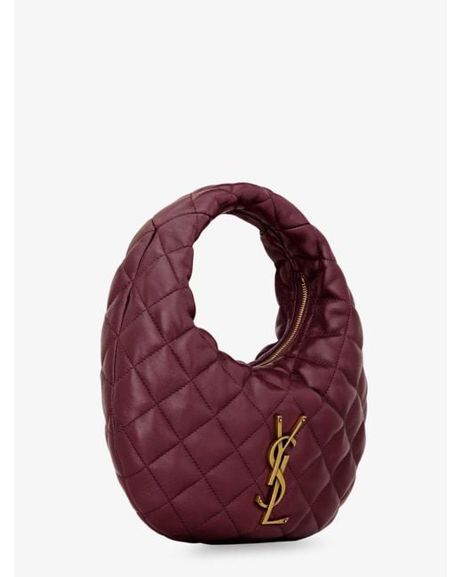 Saint Laurent Purple Icarino Leather Handbag