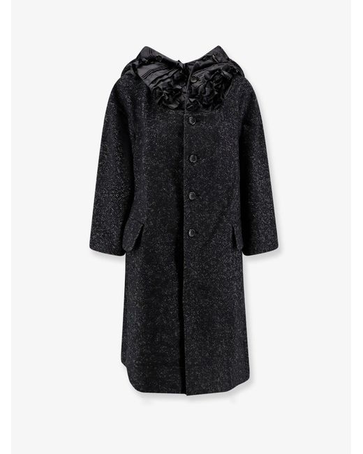 COMME DES GARÇONS PLAY Black Wool Coat