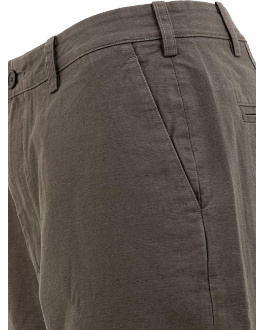 Vince Gray Cotton And Linen Cargo Trousers for men
