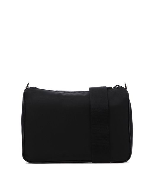 Prada Black Re-Nylon And Saffiano Crossbody Bag for men