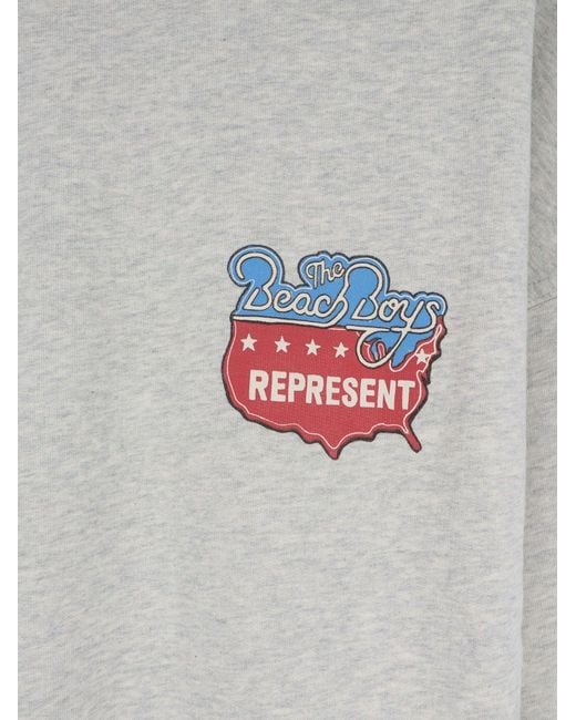 Represent Gray Sweater Beach Boys Americas Band Cotton for men