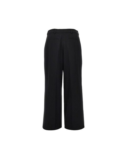 Saint Laurent Black Wool Grain De Poudre Pants for men