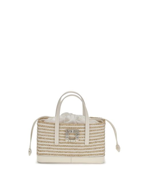 Roger Vivier Natural Straw Handbag
