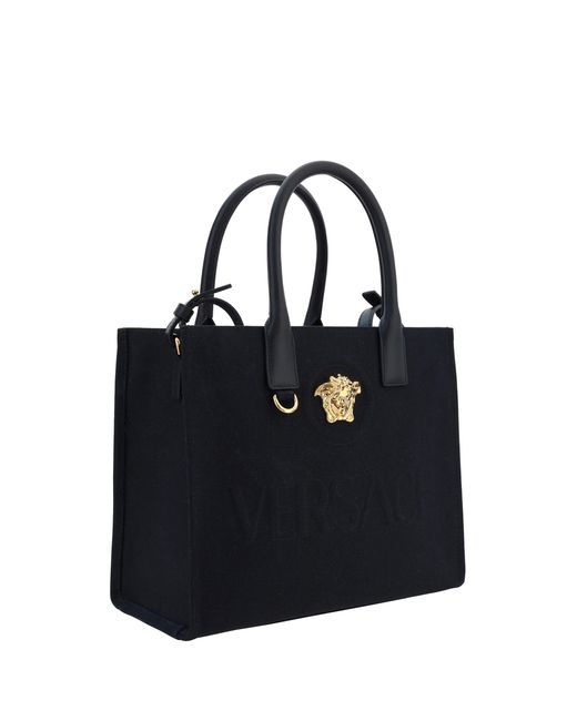Versace Black Shoulder Bag Cotton
