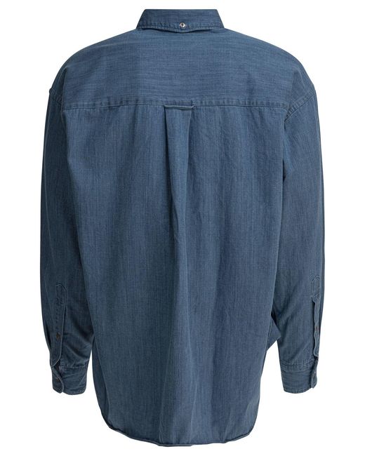 Beams Plus Blue Lisa Denim Shirts Light for men