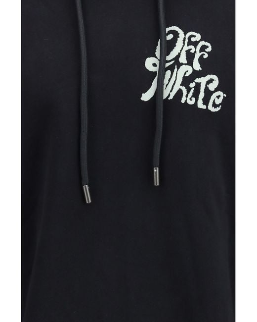 Off-White c/o Virgil Abloh Blue Cotton Hoodie for men