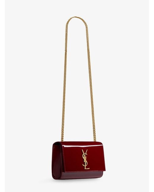 Saint Laurent Red Kate Patent Leather Crossbody Bag