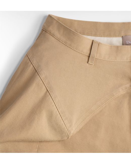 Dior Natural "La Cigale" Cotton Shorts