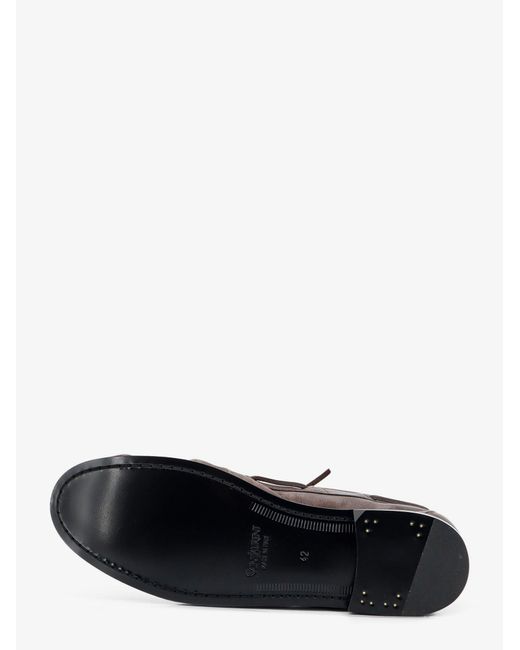 Saint Laurent Brown Le Loafer Bateau Leather Loafers for men