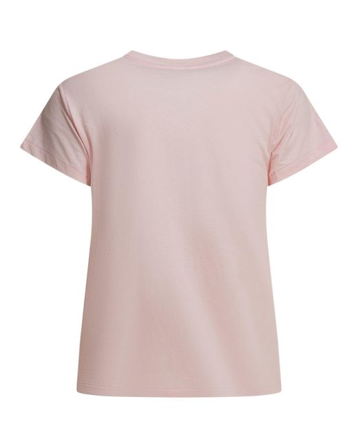 Polo Ralph Lauren Pink Crew-Neck T-Shirt With Logo