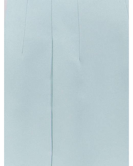 retroféte Blue Asta Satin Skirt