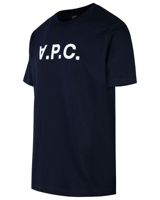 A.P.C. Blue Cotton Polo Shirt for men