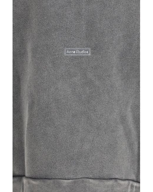 Acne Gray Patch And Logo Sweatshirt for men